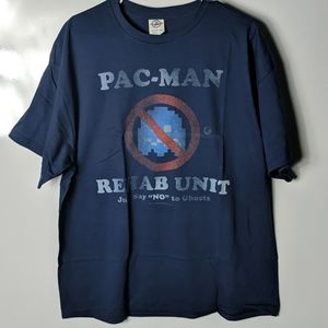 Pac-Man Blue T-shirt Rehab Ghost 👻 Unit